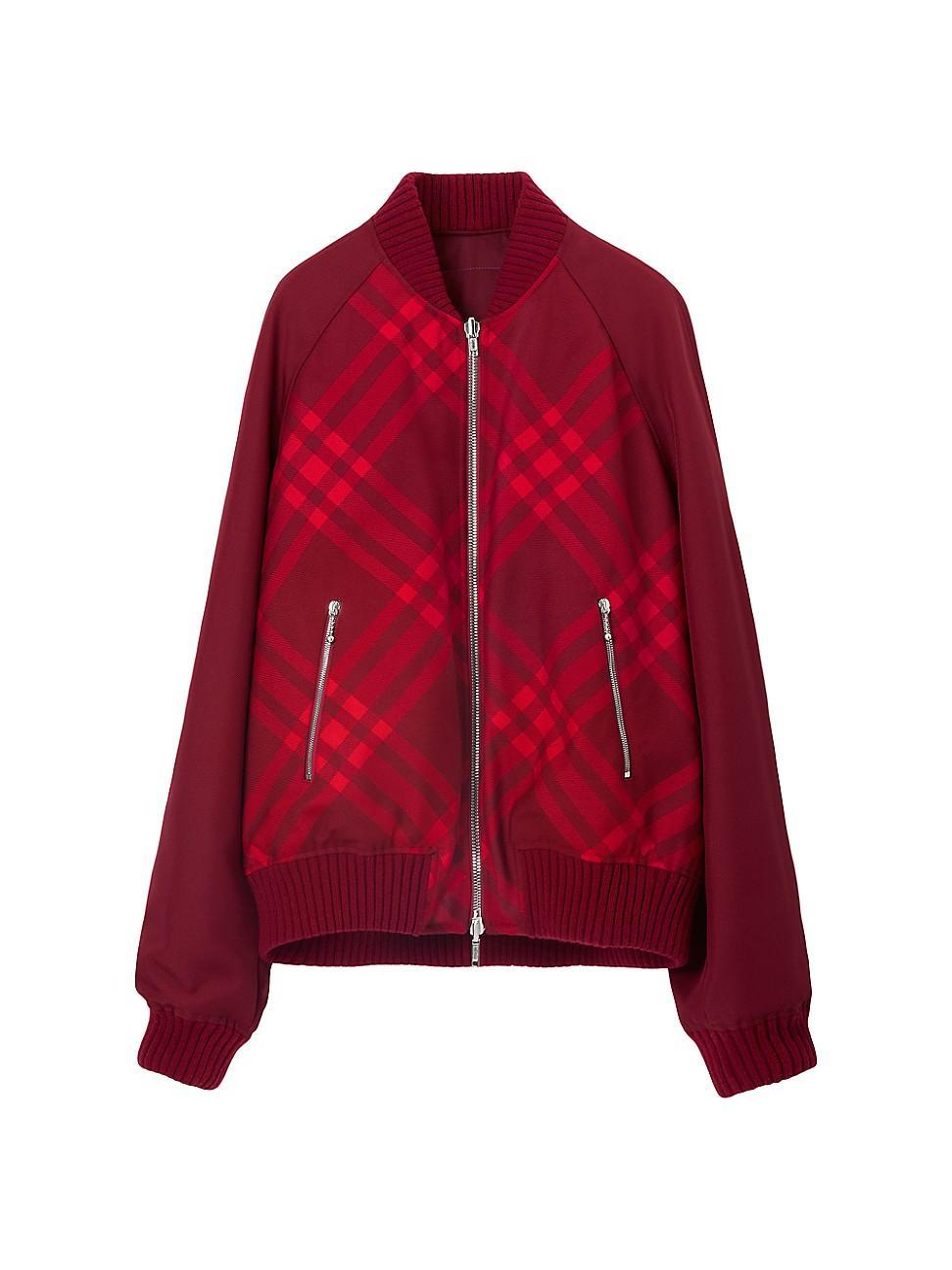 burberry Check Reversible Bomber Jacket Product Image