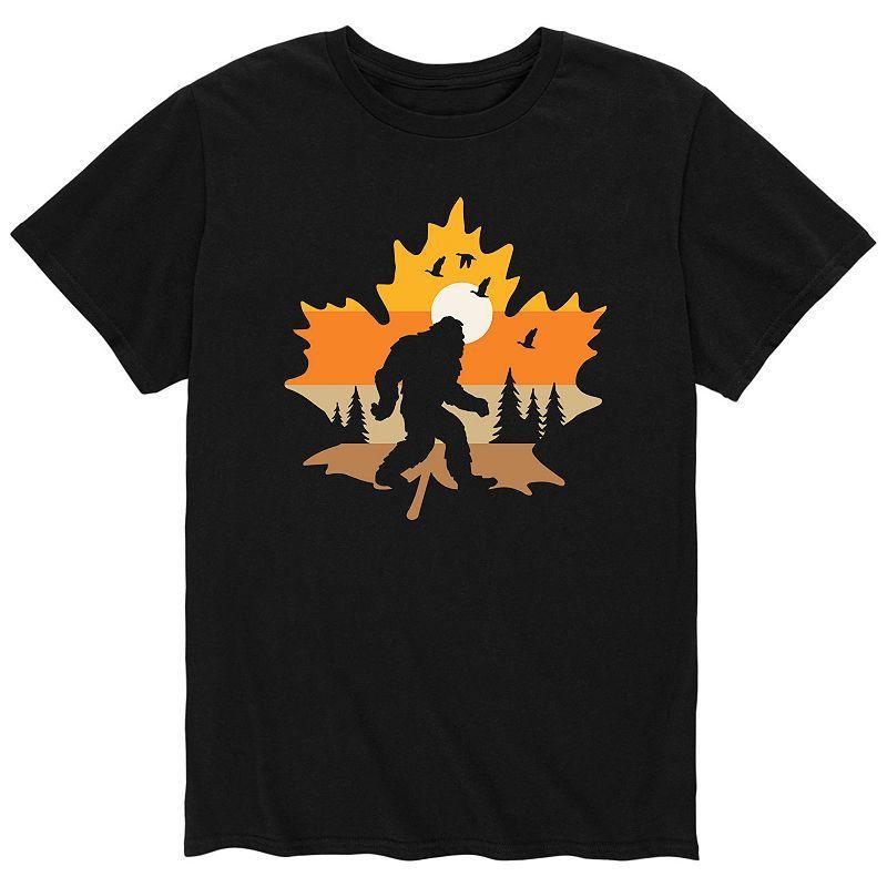 Mens Autumn Sasquatch Tee Black Product Image