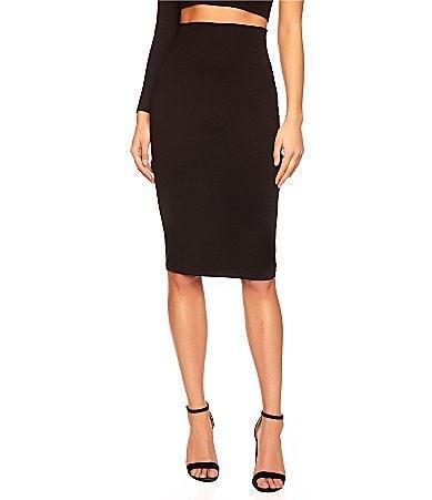 Susana Monaco Signature Stretch Knit Slim High Waisted Pencil Skirt Product Image