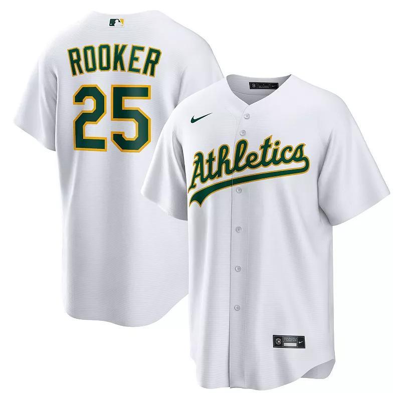 Nike Mens Brent Rooker White Oakland Athletics Home Replica Jersey - White Product Image