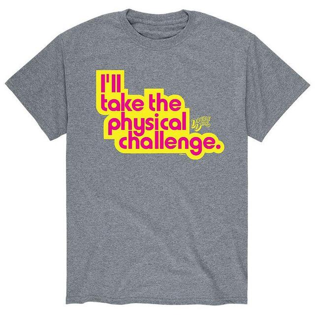 Mens Double Dare Challenge Pink Letters Tee Product Image