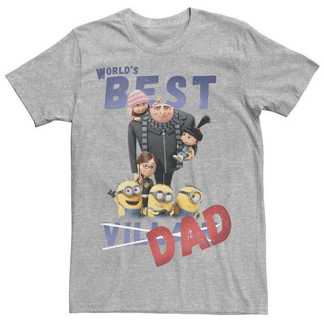 Mens Despicable Me Minions Worlds Best Dad Tee Blue Product Image