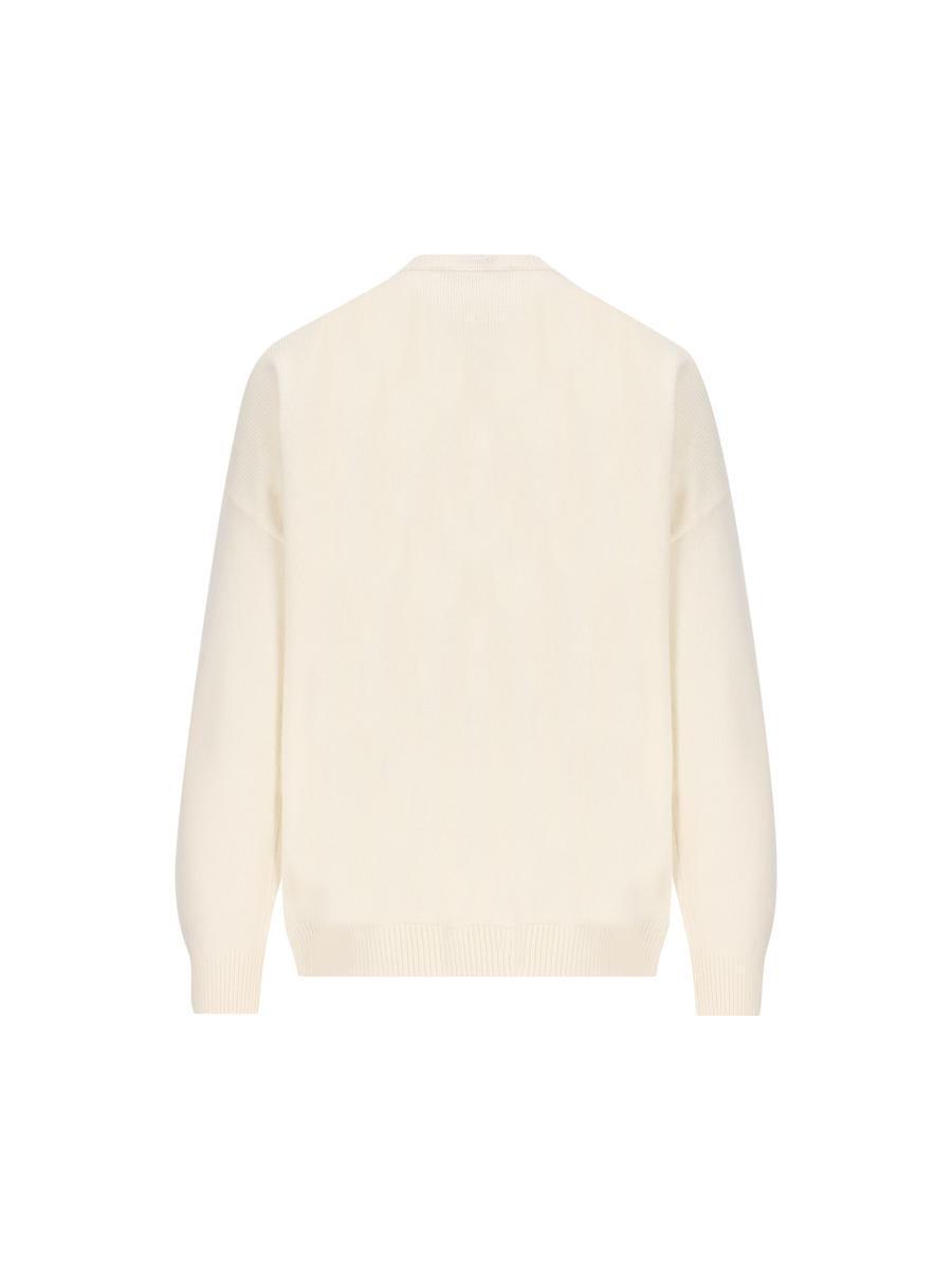 Wool-cashmere Sweater In Yellow Cream Product Image