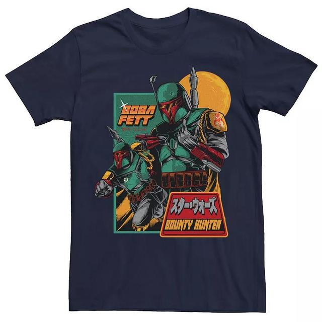 Big & Tall Star Wars Boba Fett Bounty Hunter Retro Poster Tee, Mens Product Image