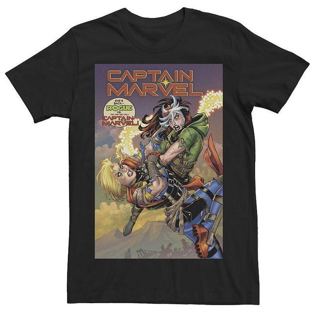 Mens Marvel Captain Marvel Versus Rogue Comic Book Cover Tee Product Image