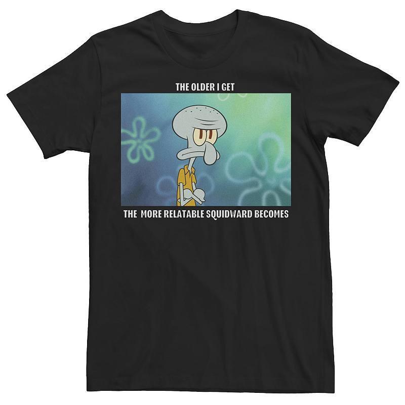 Mens SpongeBob SquarePants Relable Squidward Meme Short Sleeve Tee Product Image