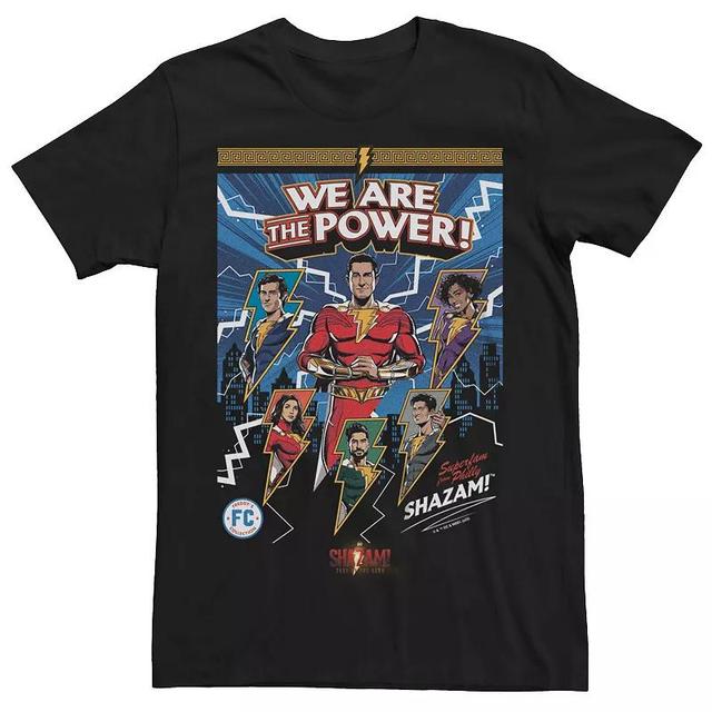 Mens Shazam Fury Of The Gods We Are The Power Comic Potrait Tee Product Image