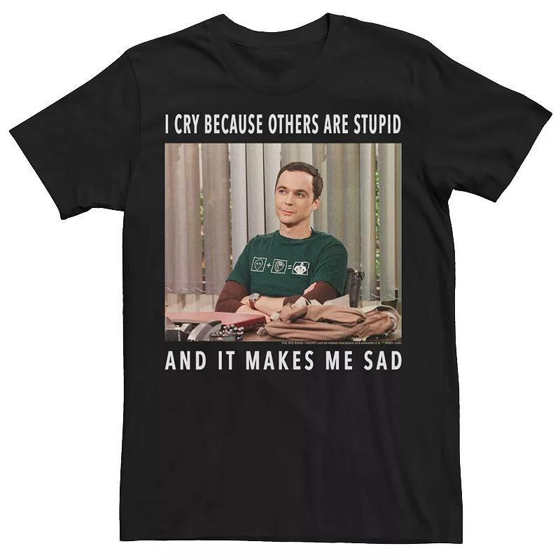 Mens Big Bang Theory Stupid Cry Short Sleeve T-shirt Product Image