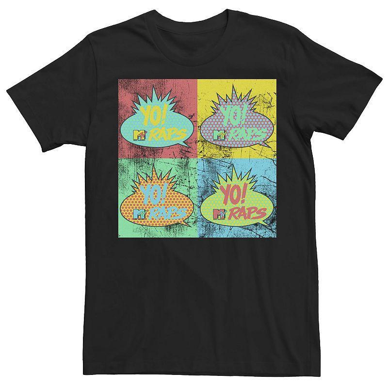 Mens Yo! MTV Raps Abstract Color Square Short Sleeve Tee Product Image