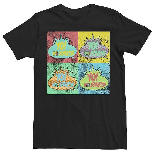 Mens Yo! MTV Raps Abstract Color Square Short Sleeve Tee Product Image