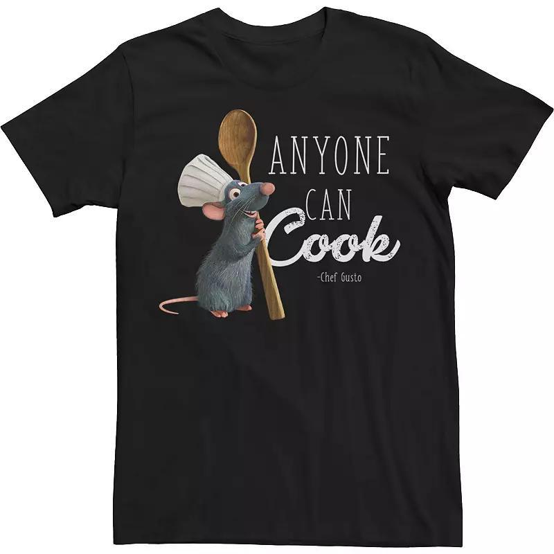 Big & Tall Disney / Pixar Ratatouille Remy Bold Anyone Can Cook Text Tee, Mens Product Image