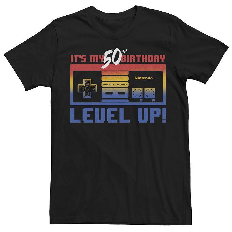 Mens Nintendo 50th Birthday Level Up Tee, Mens Product Image