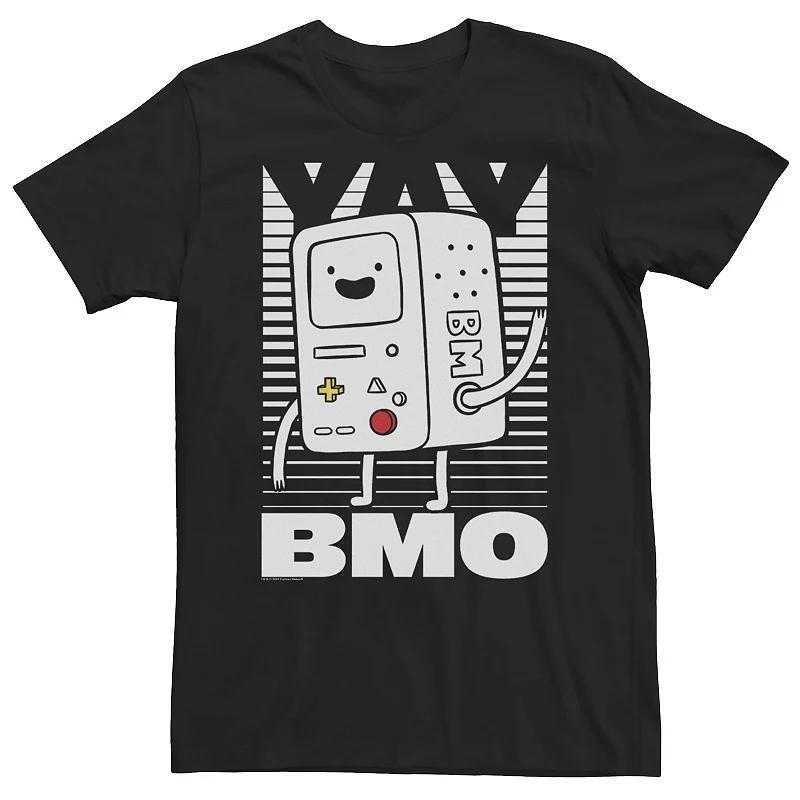 Big & Tall Cartoon Network Adventure Time BMO Wave YAY Halftone Fade Tee, Mens Product Image