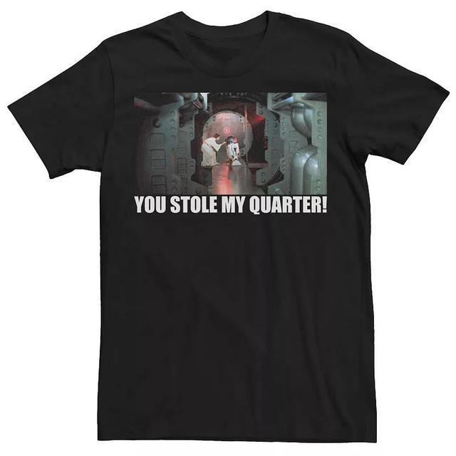 Mens Star Wars Princess Leia & R2-D2 You Stole My Quarter Tee Product Image