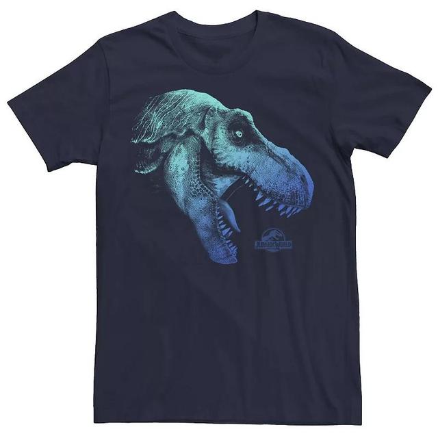 Mens Jurassic World Two T-Rex Blue Gradient Tee Product Image