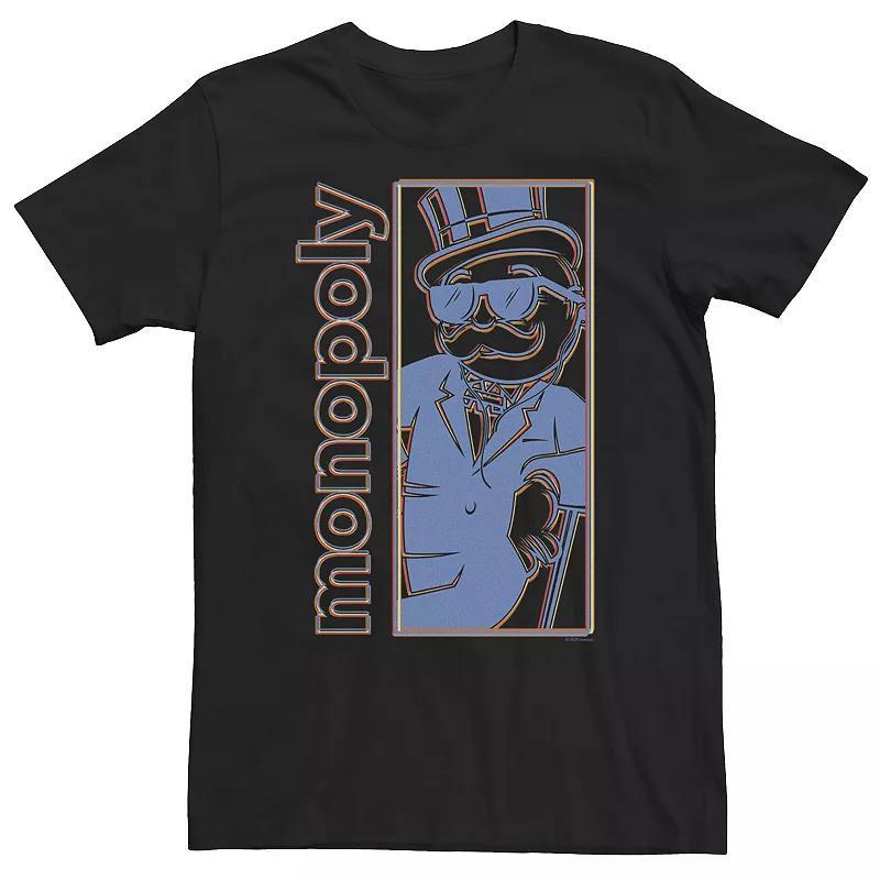 Big & Tall Monopoly Line Art Panel Tee, Mens Product Image