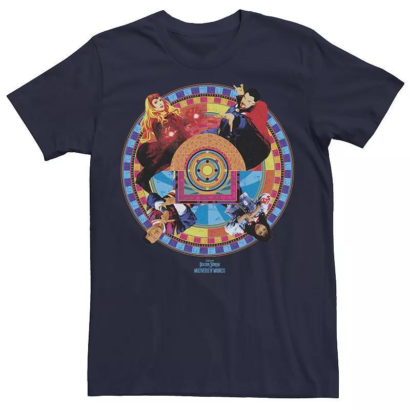 Mens Marvel Doctor Strange Movie 2 Strange Circle Badge Groupshot Tee Blue Product Image