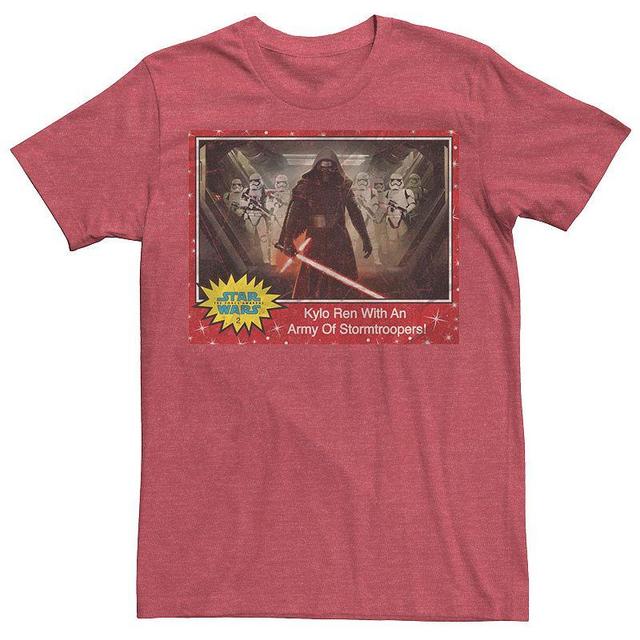 Mens Star Wars Kylo Ren And Army Of Stormtroopers Poster Tee Red Grey Product Image