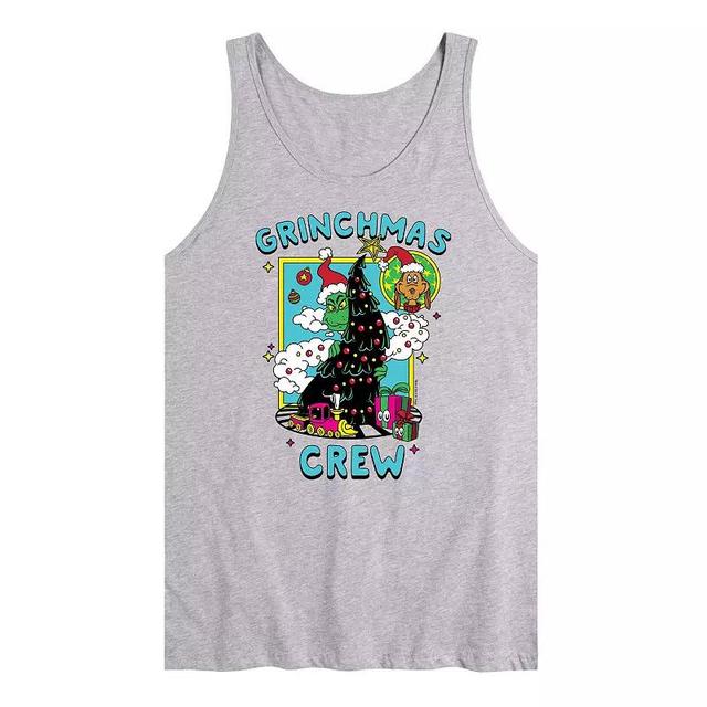 Mens Dr. Seuss The Grinch Grinchmas Crew Graphic Tank Top Grey Gray Product Image