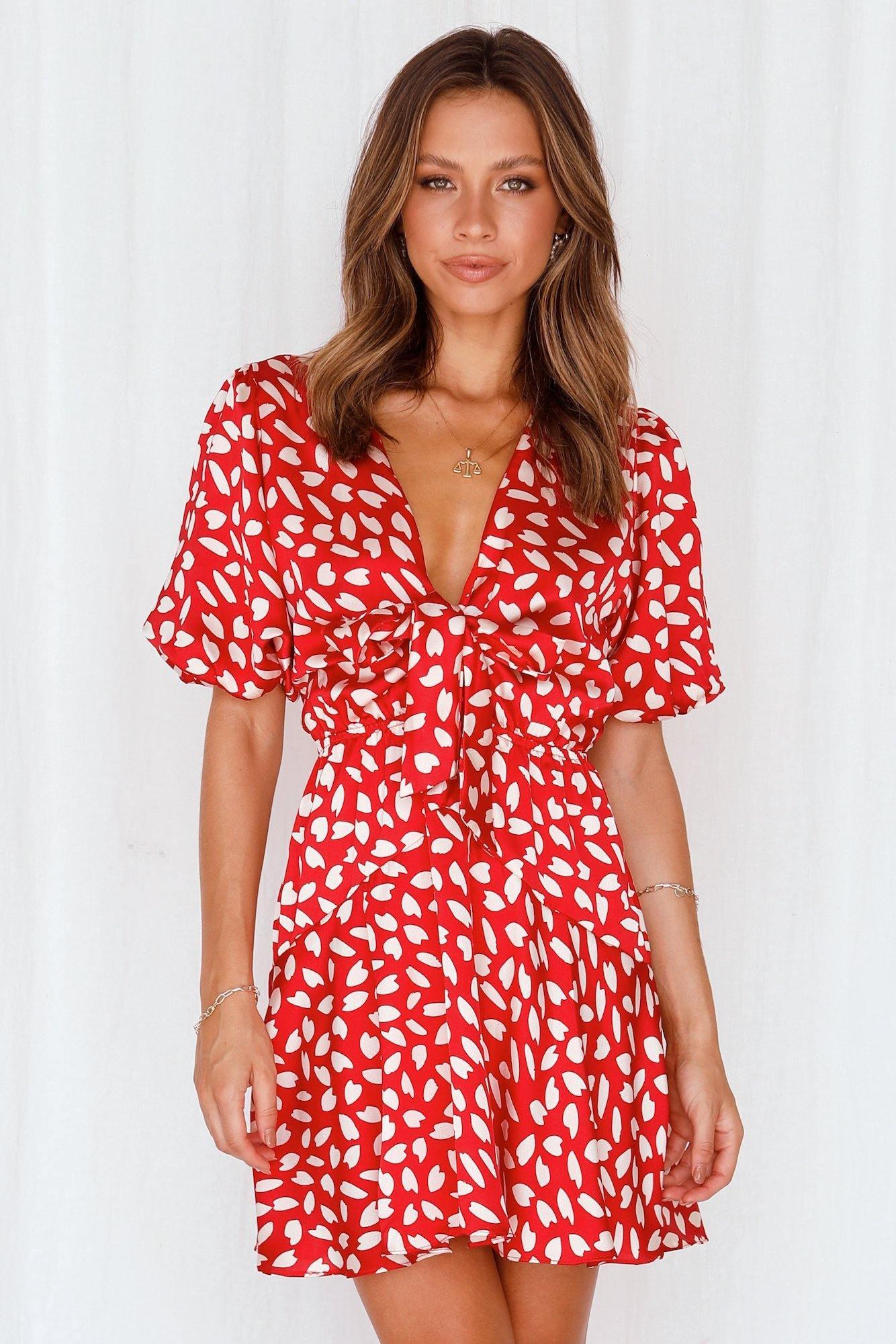 Dainty Dreams Dress Red Product Image