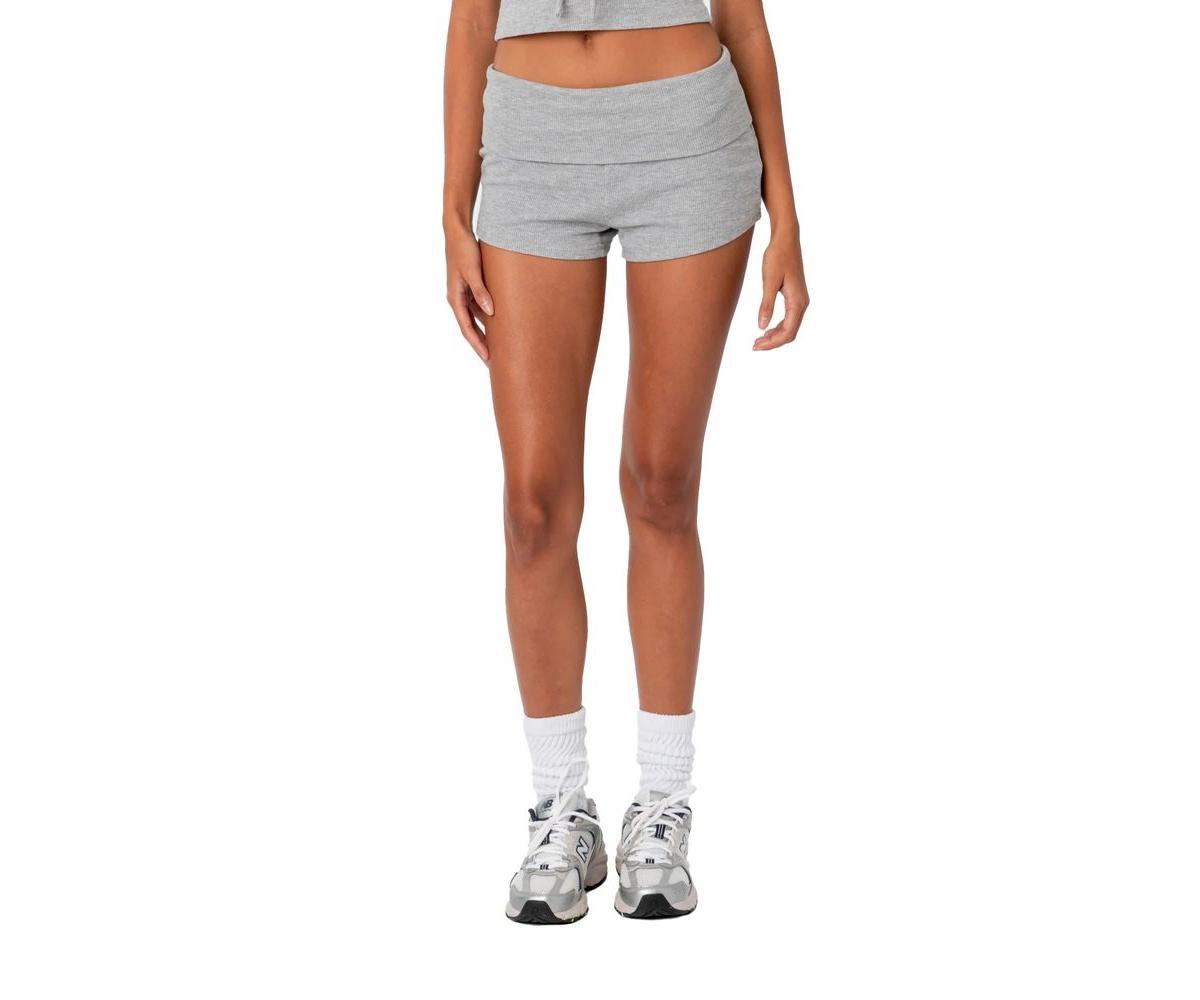 Womens Lizzy Foldover Waffle Shorts Product Image