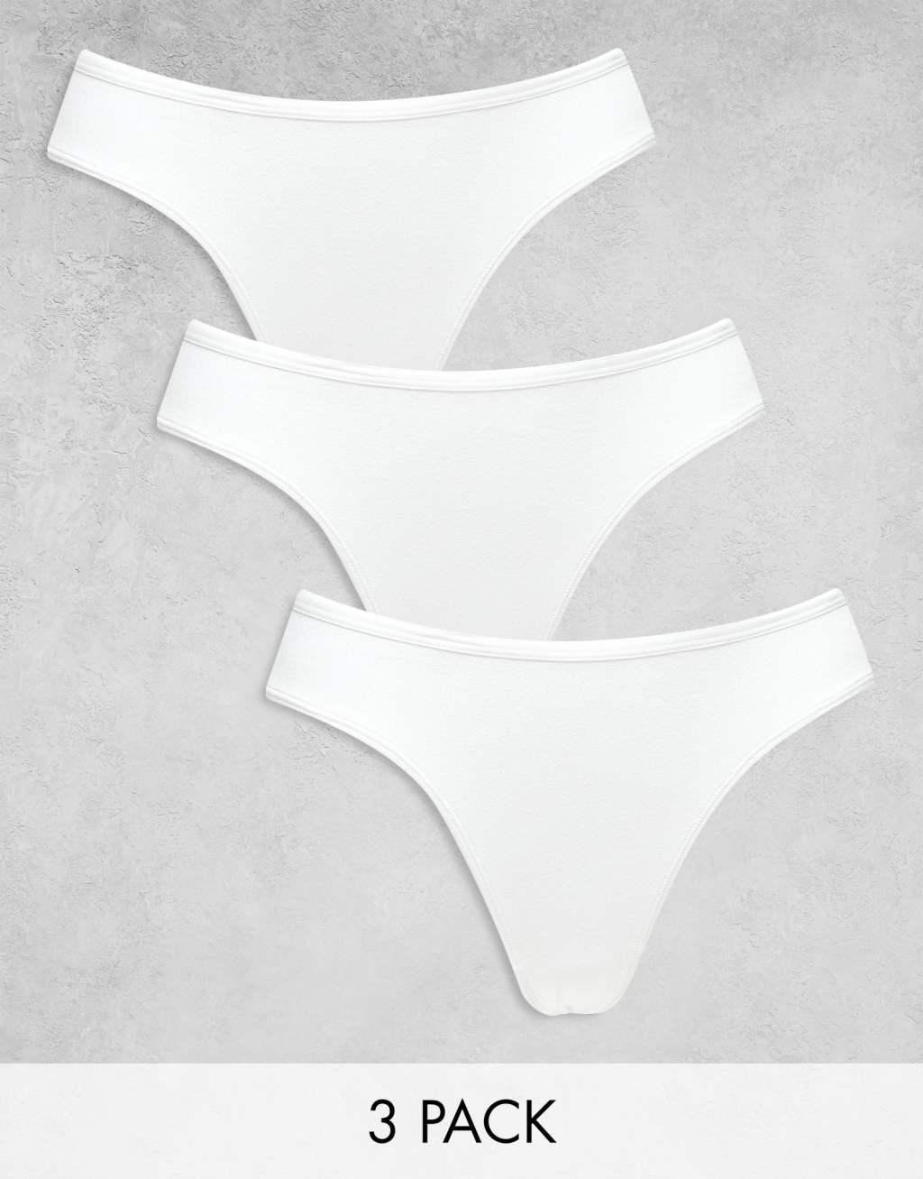 Weekday Inez 3-pack briefs in white Product Image