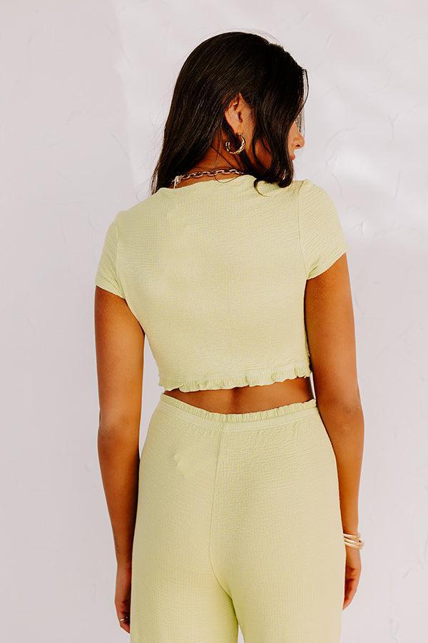 Isla High Waist Pants in Lime Product Image