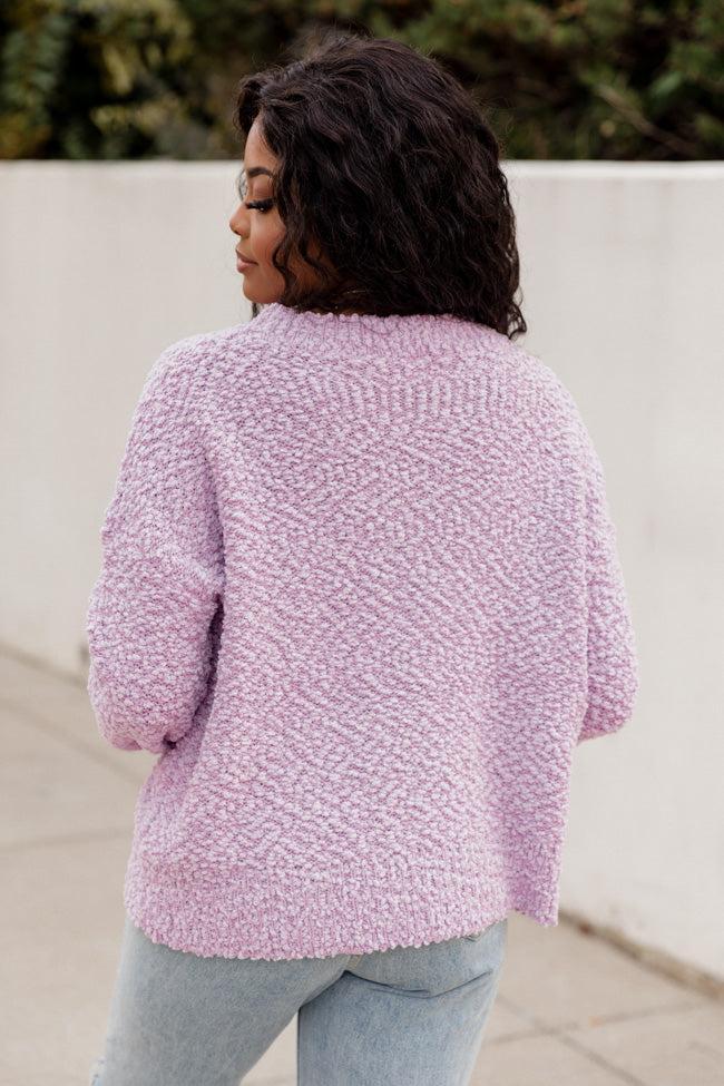 After Everything Dusty Lilac Popcorn Sweater Product Image