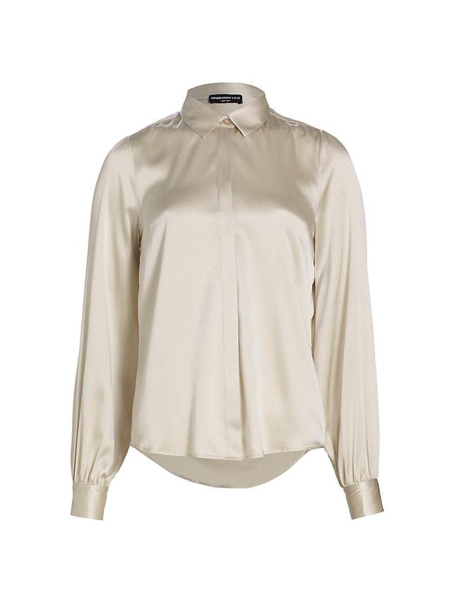 Womens Maxwell Silk-Blend Blouse Product Image