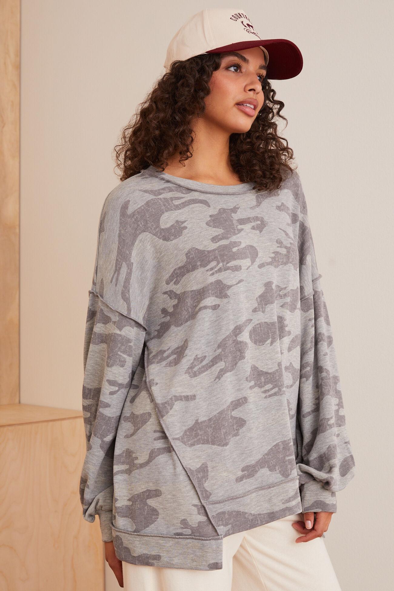 Nature Trek Oversized Camo Pullover Product Image