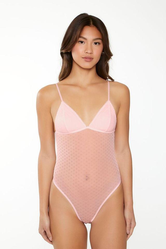 Sheer Textured Lingerie Bodysuit | Forever 21 Product Image