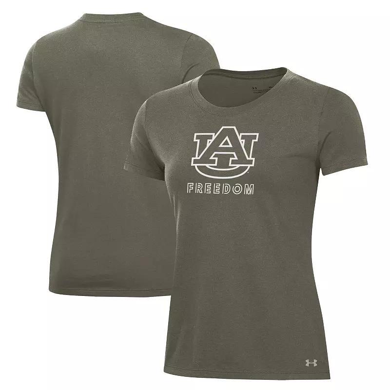 Womens Under Armour Olive Auburn Tigers Freedom Performance T-Shirt Product Image