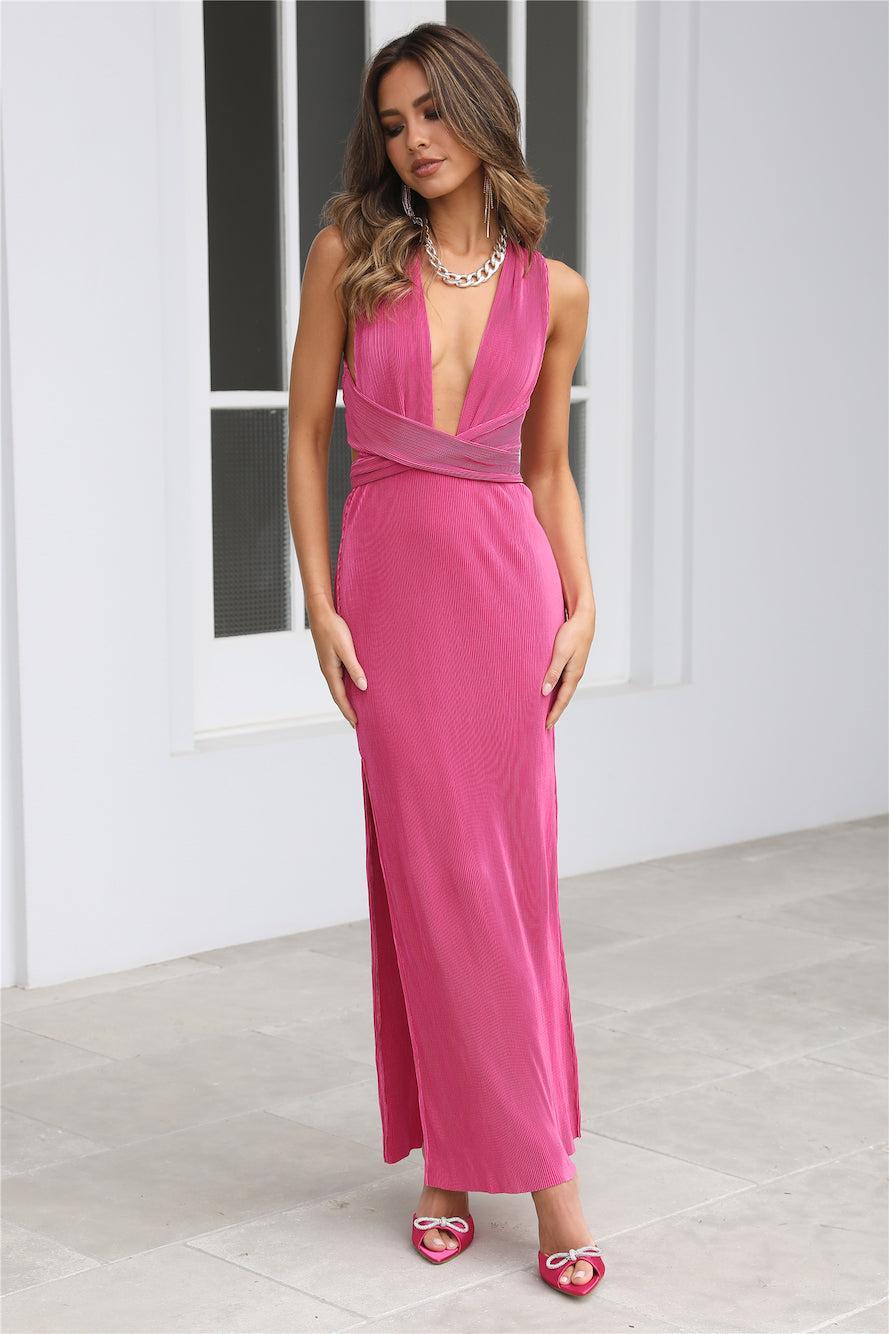 Fly Above Maxi Dress Pink Product Image