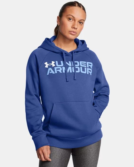 Women's UA Rival Fleece Wordmark Hoodie Product Image