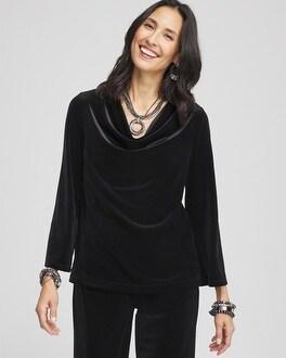 Travelers™ Velvet Cowlneck Top Product Image