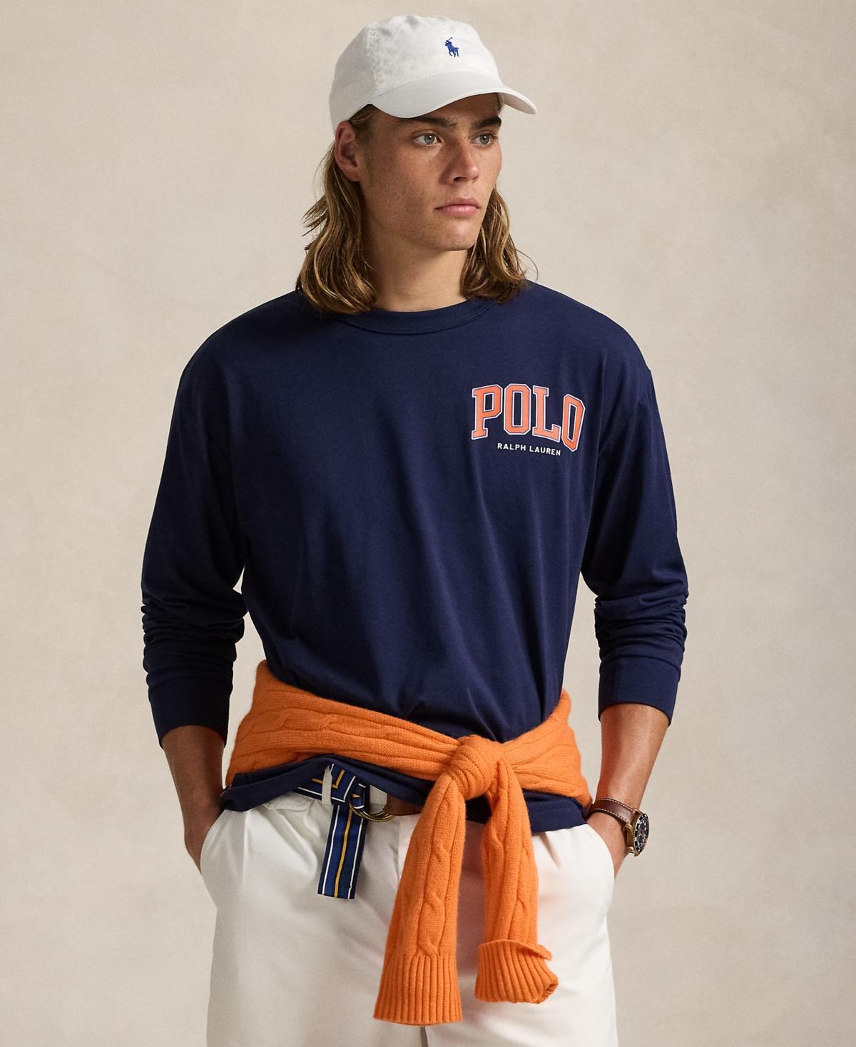 POLO RALPH LAUREN Men's Classic-fit Logo Jersey T-shirt In Navy Product Image