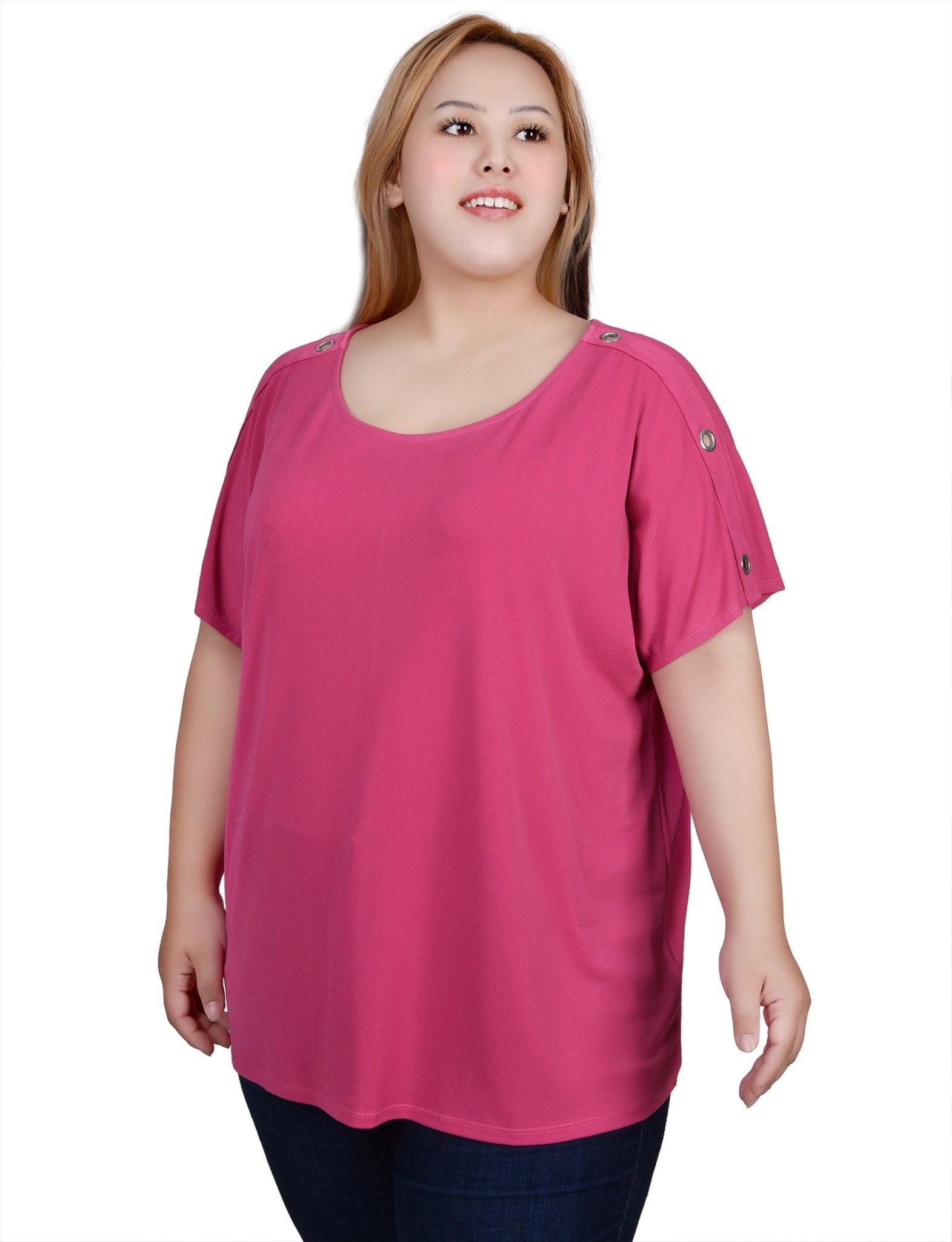 Short Sleeve Extended Sleeve Tunic Top - Plus Product Image