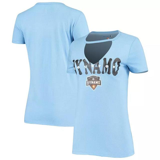 Womens 5th & Ocean by New Era Houston Dynamo FC Athletic Baby Jersey V-Neck T-Shirt Product Image