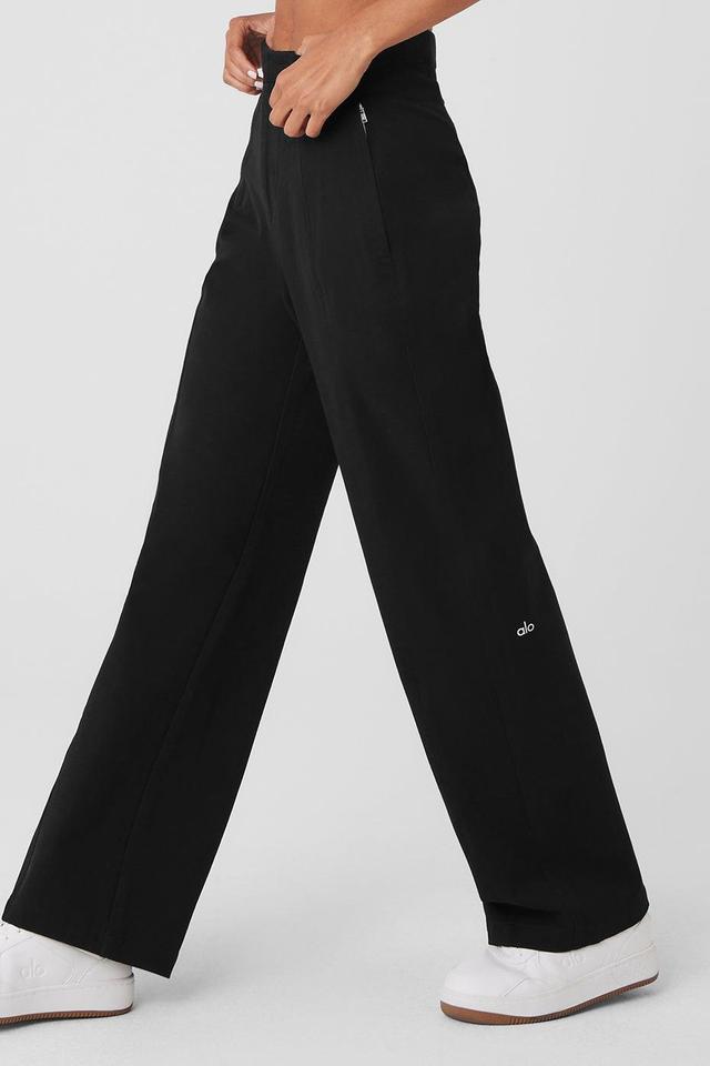 High-Waist On Point Moto Trouser - Black Product Image