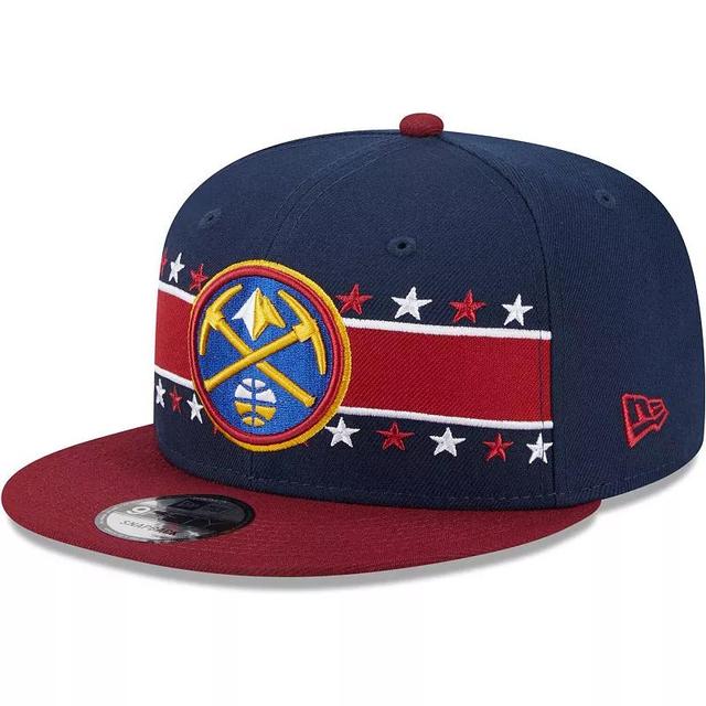 Mens New Era Navy Denver Nuggets Banded Stars 9FIFTY Snapback Hat, Nug Blue Product Image