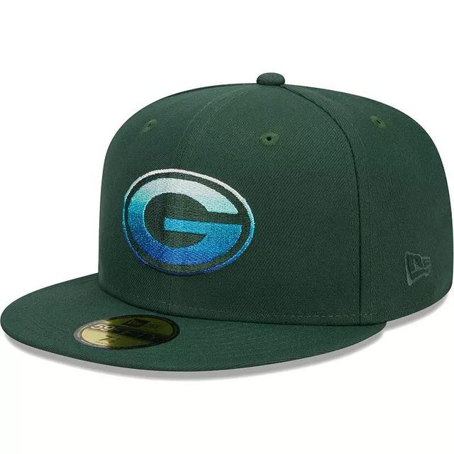 Mens New Era Bay Packers Gradient 59FIFTY Fitted Hat Product Image