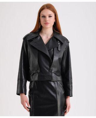 Furniq Uk Womens Leather Jacket Black product image