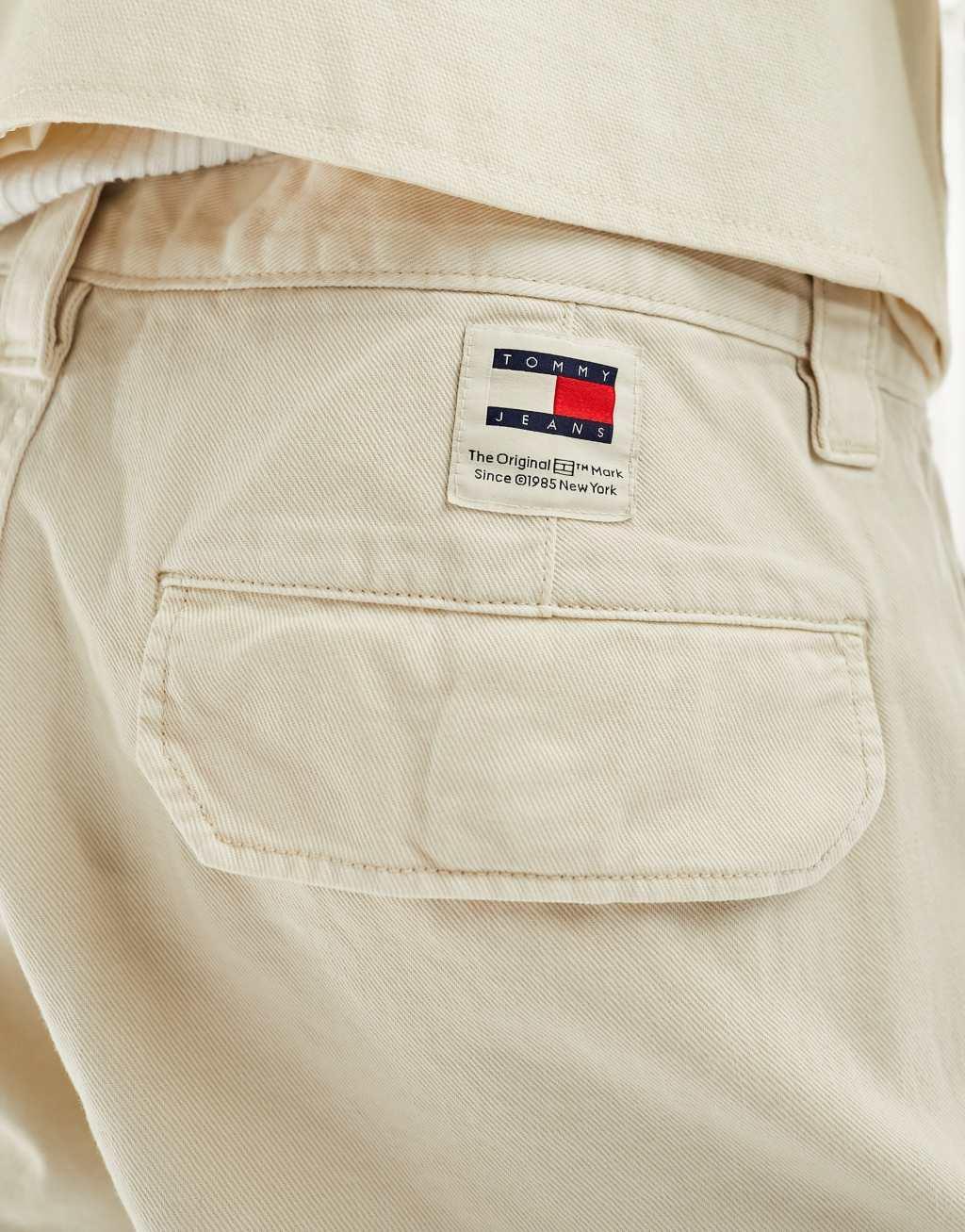 Tommy Jeans Ethan cargo shorts in off white Product Image