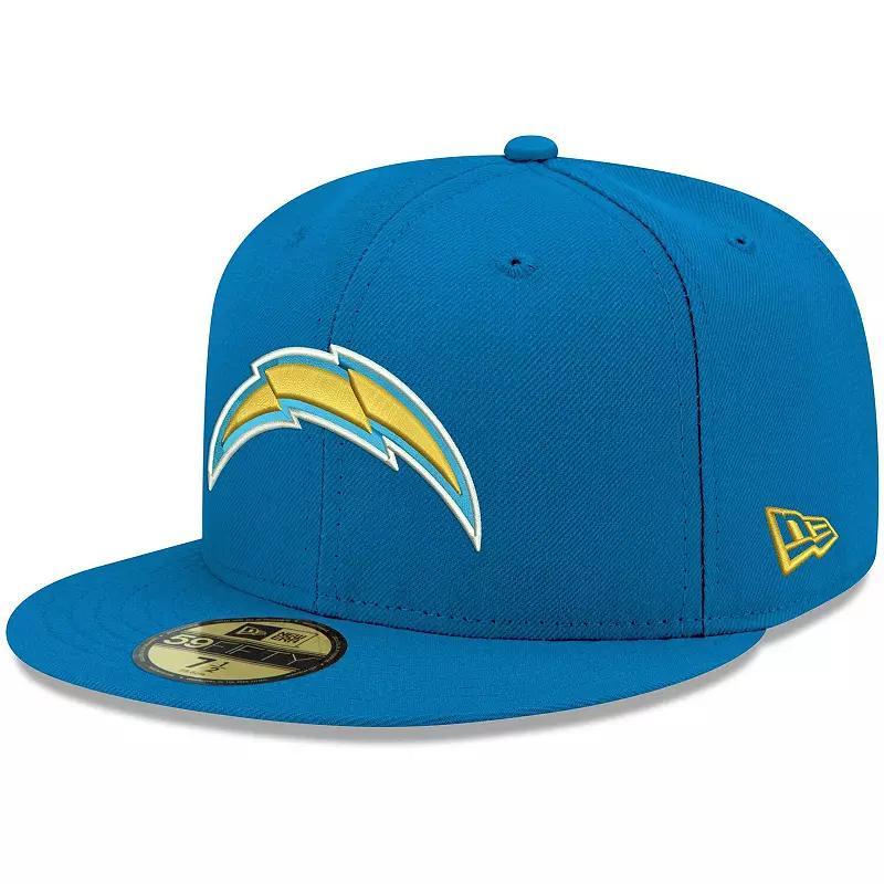 Mens New Era Powder Blue Los Angeles Chargers Team Basic 59FIFTY Fitted Hat Product Image