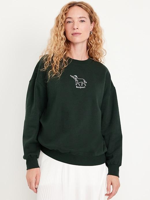 SoComfy Oversized Graphic Sweatshirt Product Image