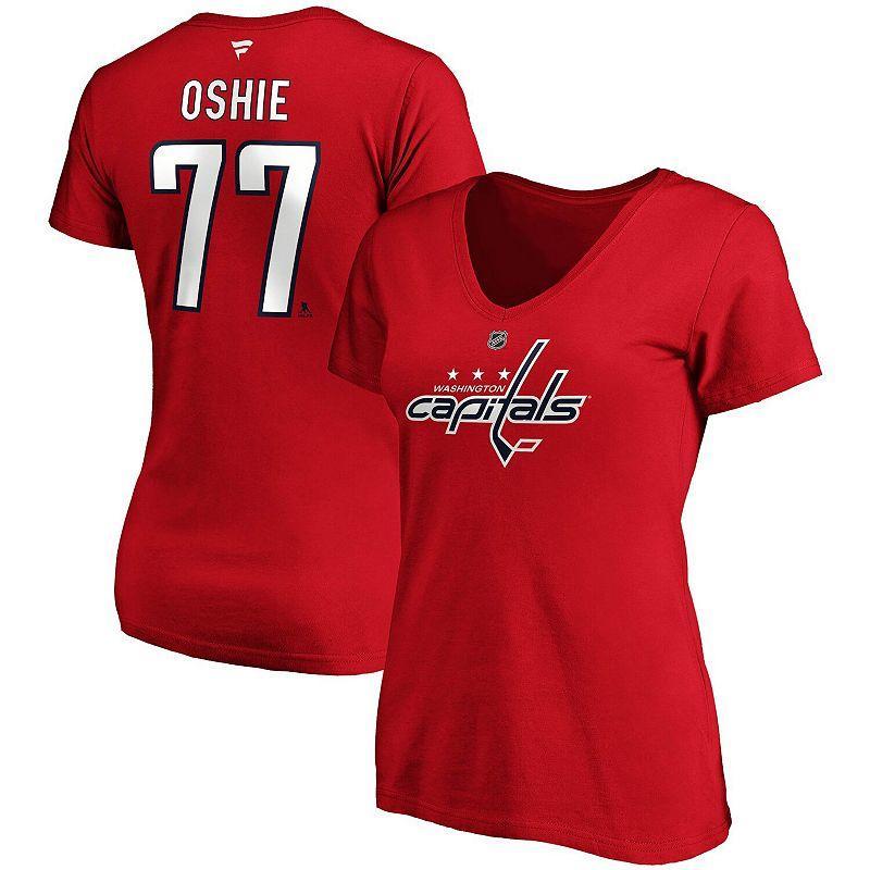 Womens Fanatics Branded TJ Oshie Washington Capitals Plus Size Name & Number Scoop Neck T-Shirt Product Image