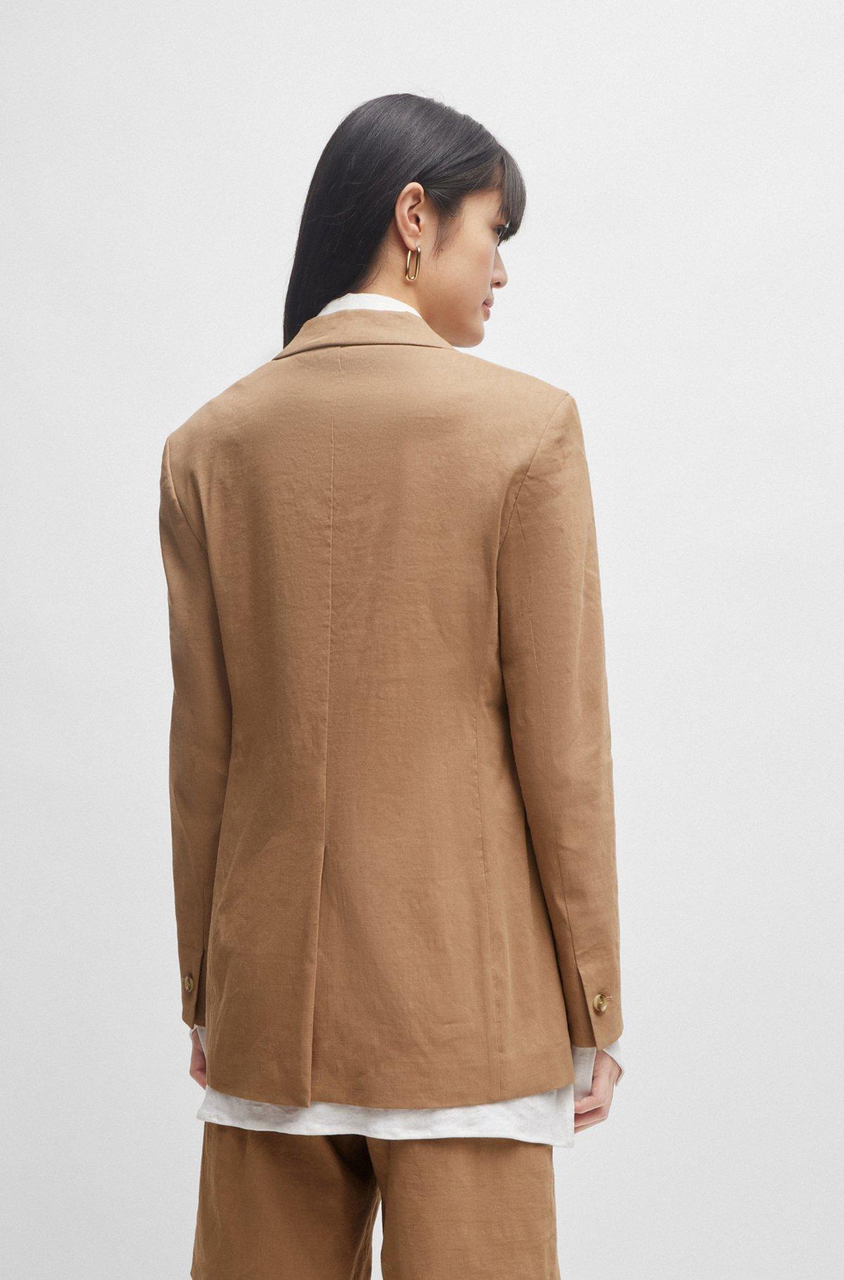 Regular-fit jacket in a linen blend Product Image