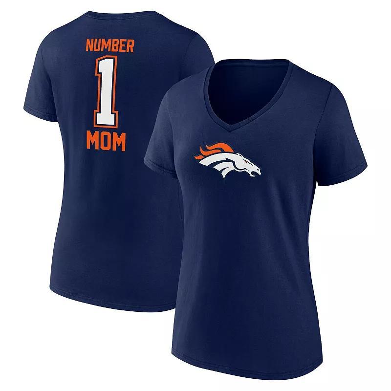 Womens Fanatics Denver Broncos Mothers Day V-Neck T-Shirt Blue Product Image