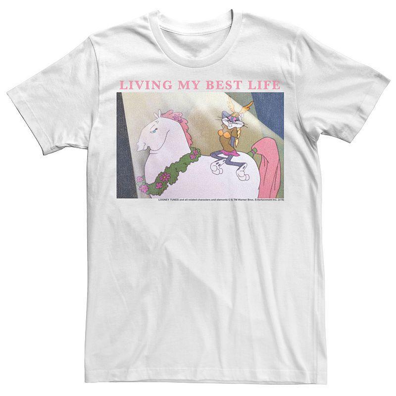 Mens Looney Tunes Bugs Bunny Living My Best Life Poster Tee Product Image