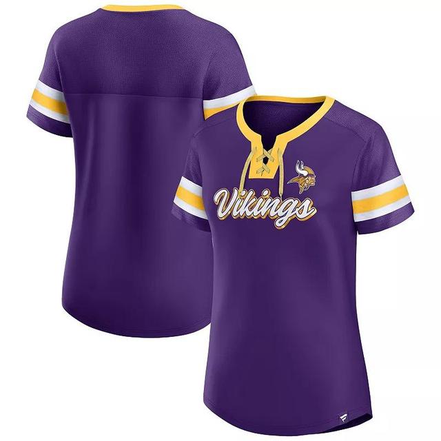 Womens Fanatics Branded Minnesota Vikings Original State Lace-Up T-Shirt Product Image